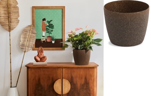 Doniczka osłonka Magnolia Jumper 140 Eco Coffee